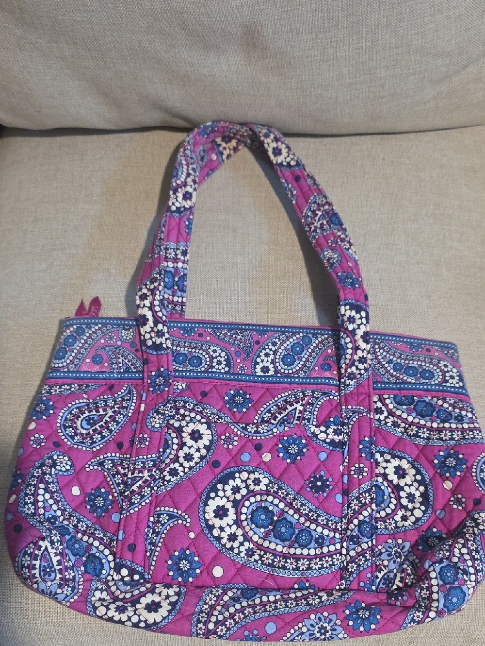 Vera Bradley Pink Paisley Quilted Tote